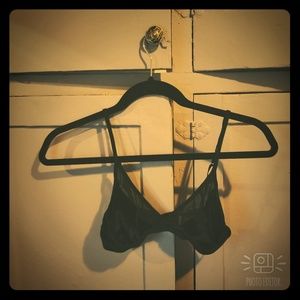 Sheer/ velvet bralette